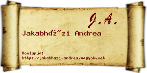 Jakabházi Andrea névjegykártya