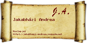 Jakabházi Andrea névjegykártya