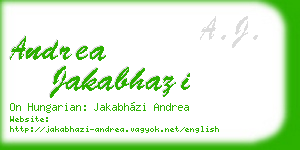 andrea jakabhazi business card