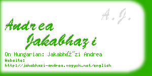 andrea jakabhazi business card